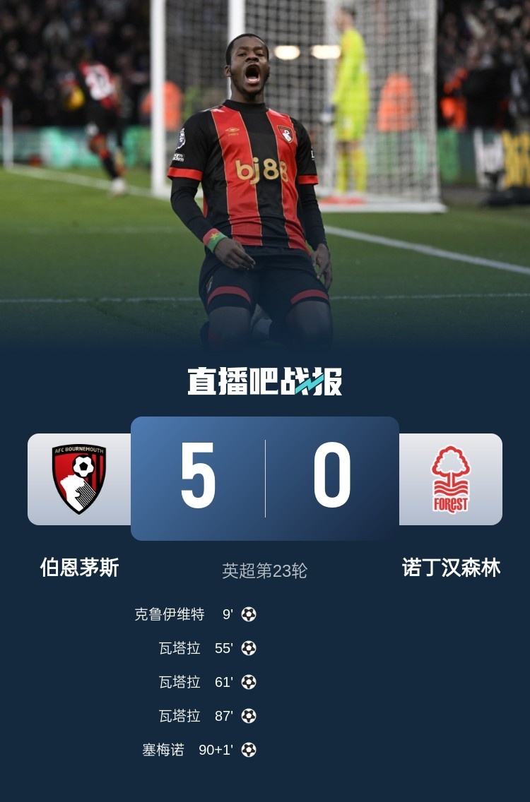 伯恩茅斯客场惨败，保级形势堪忧的简单介绍